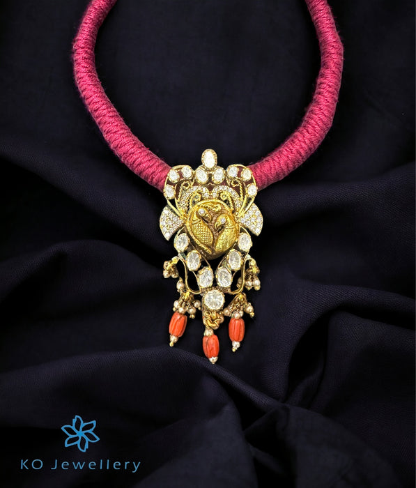 The Alaia Silver Peacock Thread Necklace