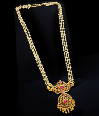 The Manyata Silver Pearl Necklace & Earrings