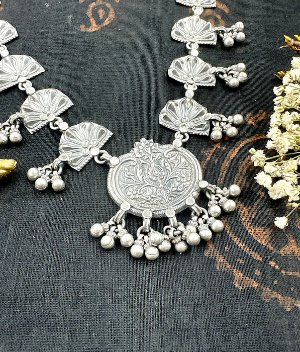 The Shalimar Silver Antique Necklace