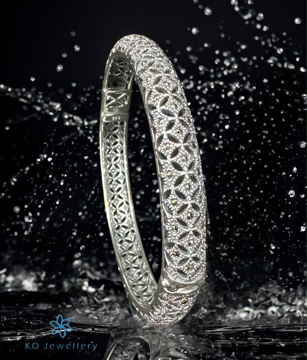 The Intricate Silver Marcasite Openable Bracelet