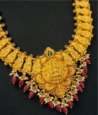 The Hiranyaprabha Silver Lakshmi Nakshi Necklace & Earrings