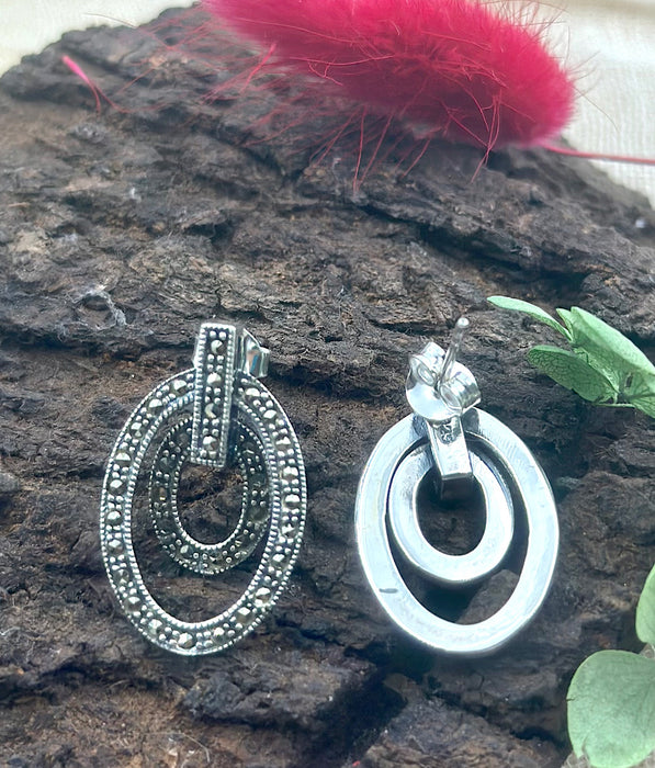 The Silver Marcasite Earrings