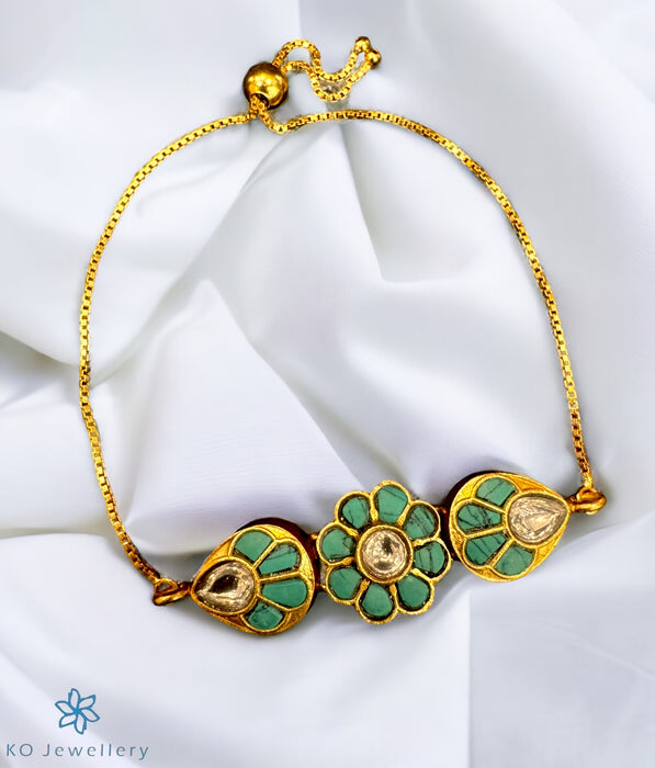 The Rehaan Silver Kundan Bracelet
