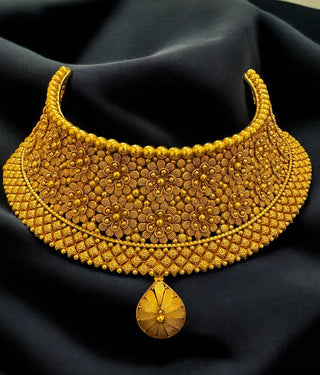 The Kamini Silver Filigree Bridal Choker Necklace