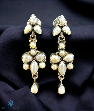 The Riva Silver Gemstone Earrings (Pearl)