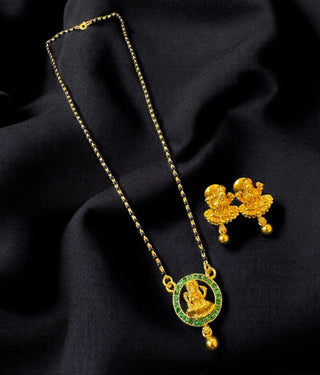 The Padmaja Silver Mangalsutra Lakshmi Necklace
