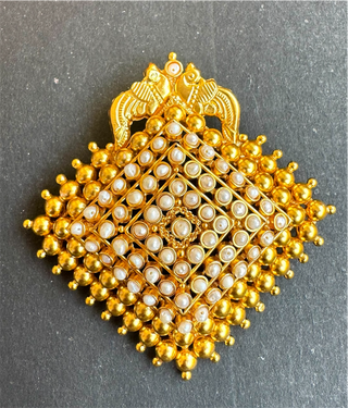 The Amitava Silver Square Pendant & Earrings - Pearl