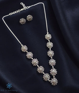 The Trivia Silver Marcasite Necklace Set