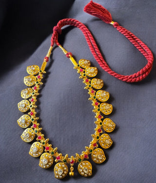 The Dyuti Silver Paisley Necklace & Earrings