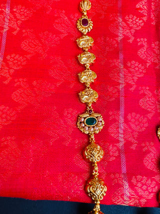 The gandavirya Silver Gandaberunda Necklace & Earrings