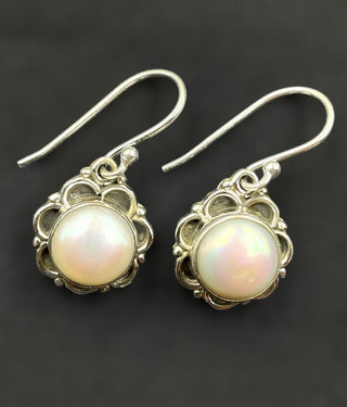 The Tazim Silver Gemstone Pearl Earrings
