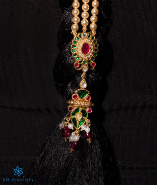 The Samatva Silver Jade Bille or Bridal Choti