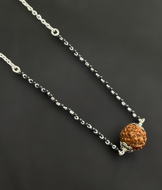 The Rudraksha Silver Mangalsutra Necklace