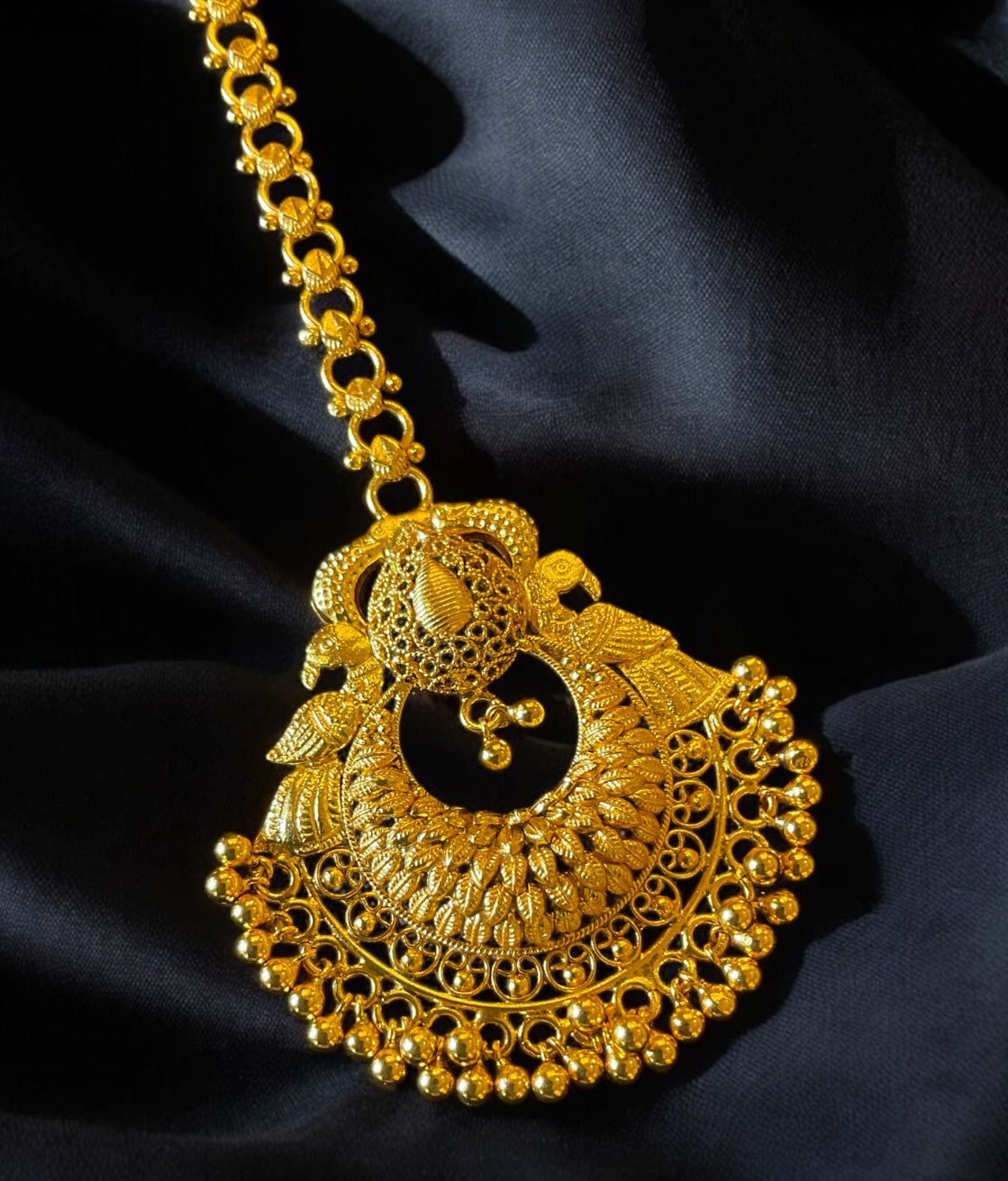 Pure Gold Latest Gold Maang Tikka Designs 2021 Bridal Maang Gold