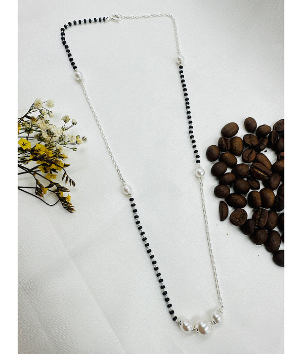The Silver Pearl Necklace/ Mangalsutra