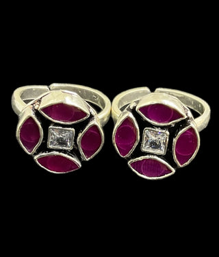 The Purav Silver Gemstone Toe-Rings