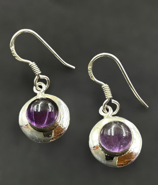 The Tiara Silver Gemstone Earrings (Amethyst)