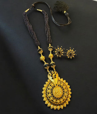 The Saurabhi Silver Black Pathak Jomaale Necklace