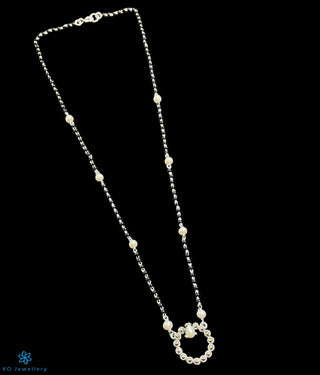 The Iksha Silver Mangalsutra Necklace