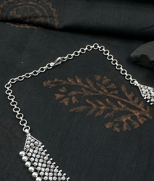 Elegant Silver Rhinestone Choker Necklace