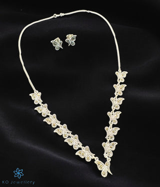 The Butterfly Silver Marcasite Necklace Set