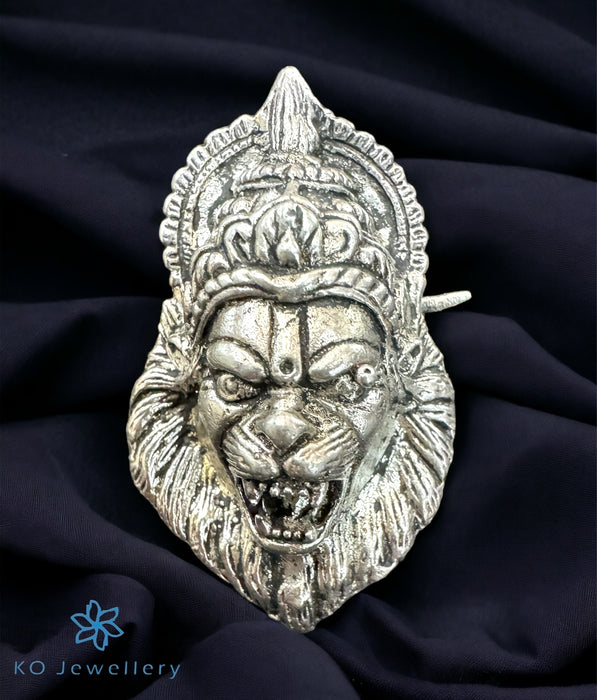 The Simha Silver Brooch & Pendant (Oxidised)