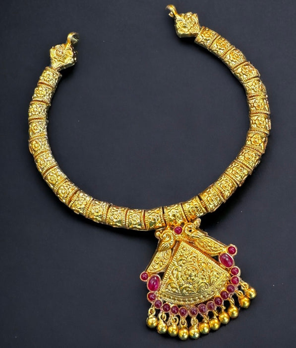 The Shivani Silver Nakkasi Necklace