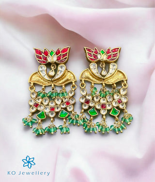 The Silver Kundan Earrings