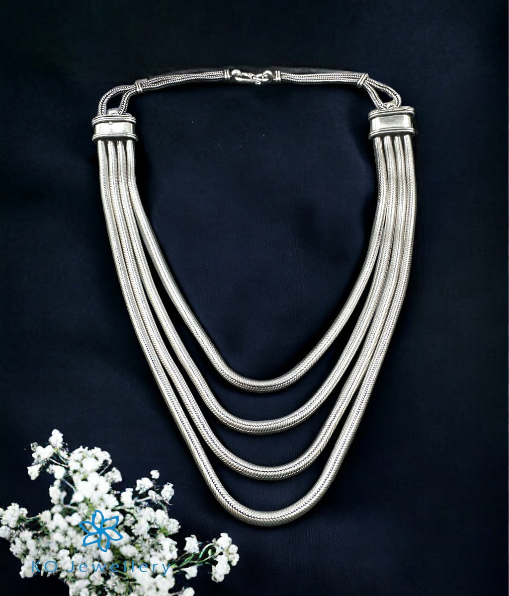 Buy Silver Necklaces, 925 Sterling Silver necklace sets online India — KO Jewellery