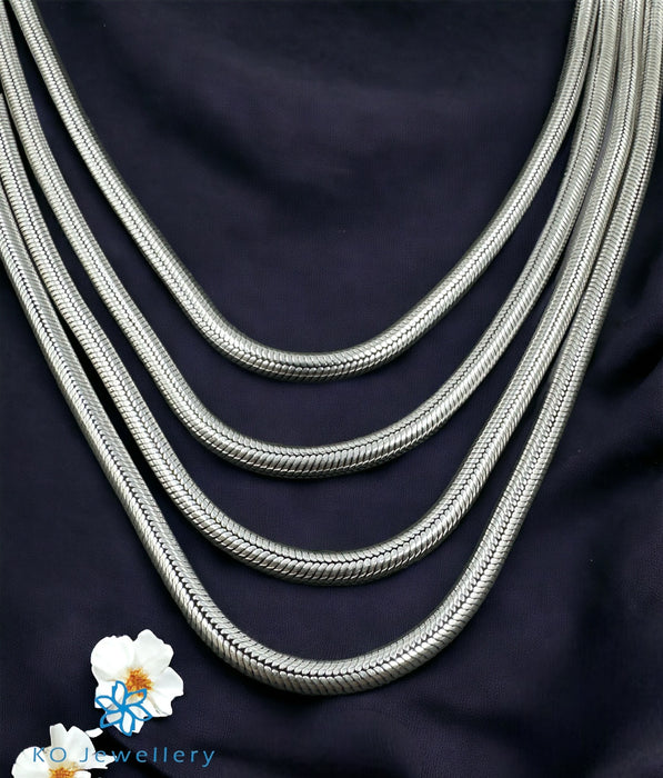 The Silver Layered Chain Necklace