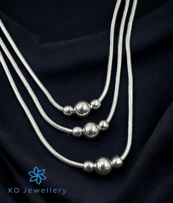 The Zeeshan Silver Layered Chain Necklace