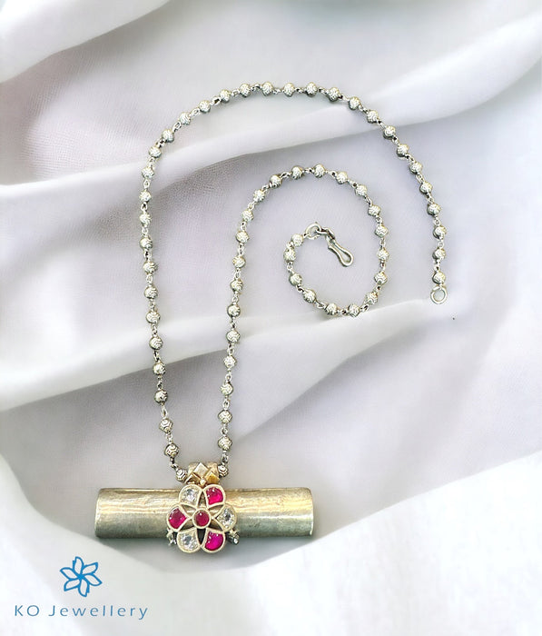 The Pushkara Silver Amulet Necklace