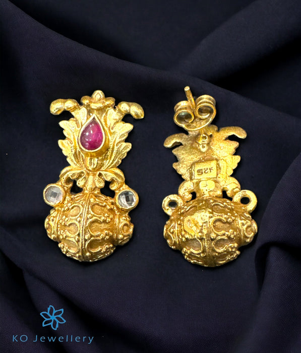 The Silver Peacock Kundan Earrings