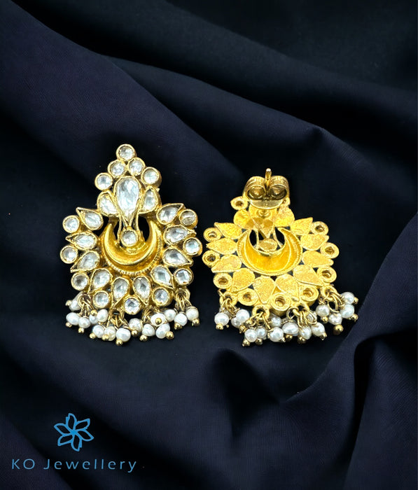The Phool Silver Kundan Earrings