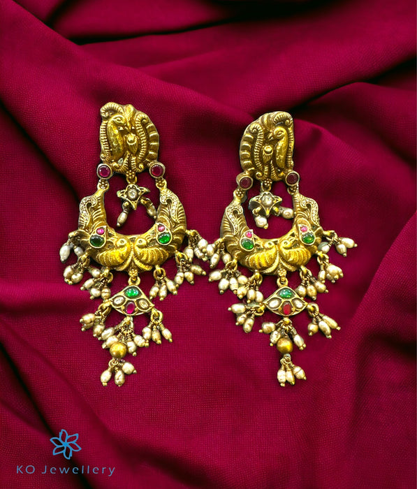 Kemp Earrings/ South Indian Earrings/chandbali Earrings/ Temple Earrings/pearl  Drop Earrings /matte Gold Earrings /indian Jewelry/amrapali - Etsy