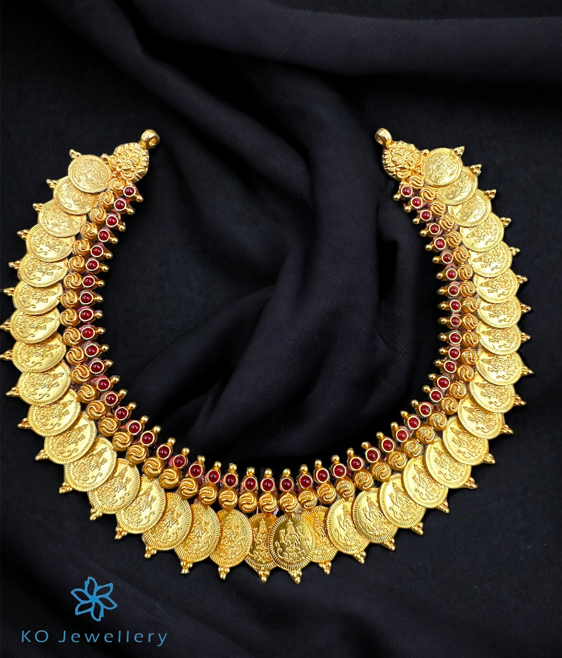 Laxmi Kasu-malai Necklace- buy KASUMALA Necklace in Pure Silver from ...
