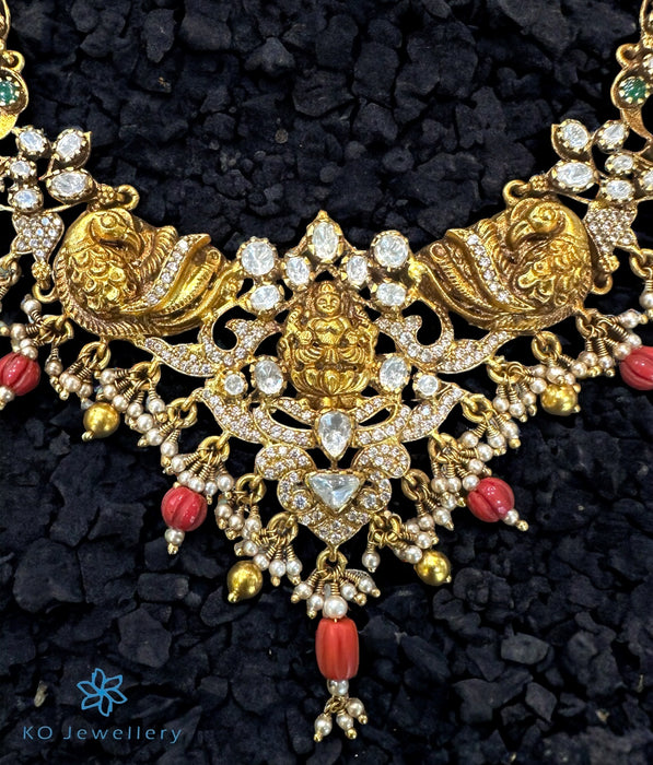 The Gargi Silver Peacock Necklace