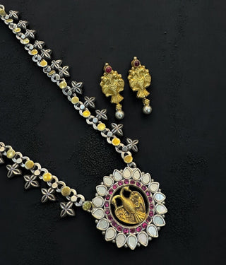 The Idika Silver Gandaberunda Necklace & Earrings