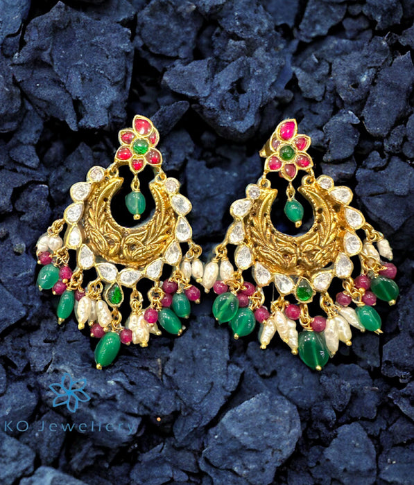 Indian Gold Plated Bollywood Style Kundan Chandbali Earrings Green Jewelry  Set | eBay