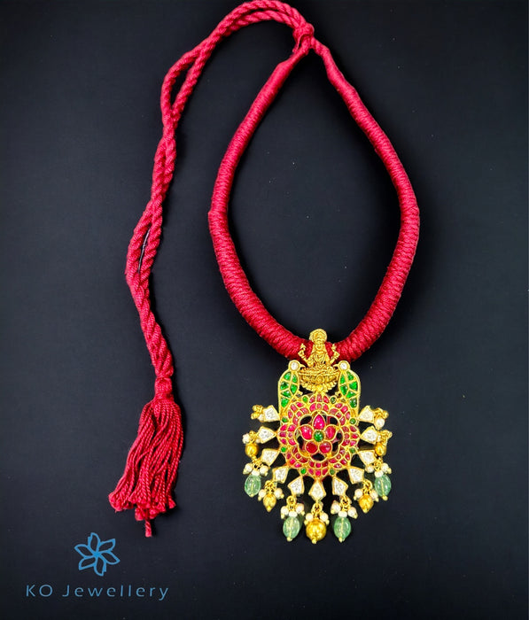 The Dhanasri Lakshmi Silver Thread Necklace