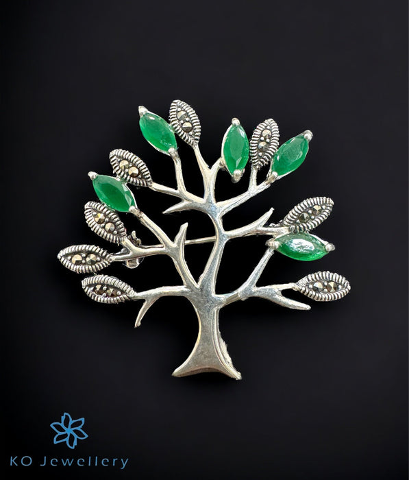 The Tree Marcasite Silver Brooch