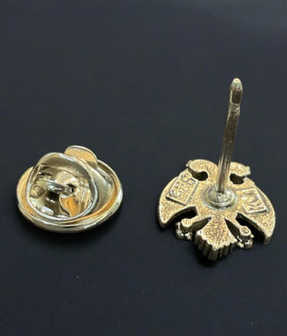 The Dvirupa Gandaberunda Silver Lapel Pin