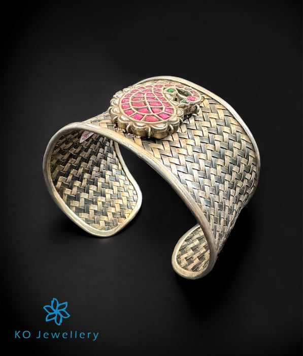 The Woven Silver Paisley Antique Open Cuff