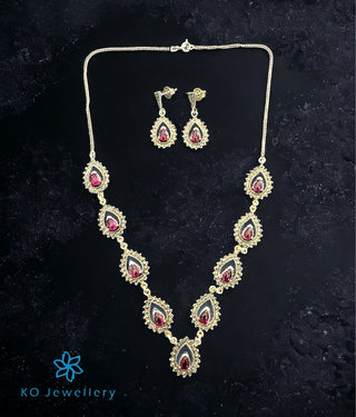 The Eduora Silver Marcasite Necklace & Earrings