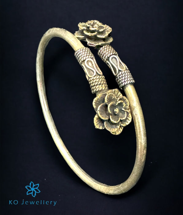 The Flower Silver Flexible Open Bracelet