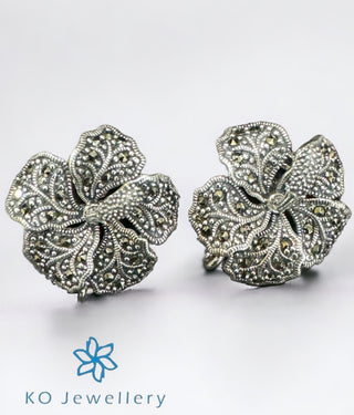 The Fragipani Silver Marcasite Necklace & Earrings