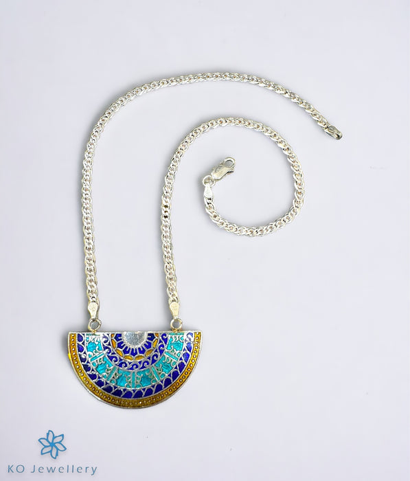 The Azure Meenakari Silver Necklace