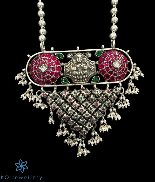 The Amrita Silver Lakshmi  Kundan Necklace