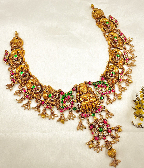 The Lakshmi Silver Kundan-Jadau Necklace