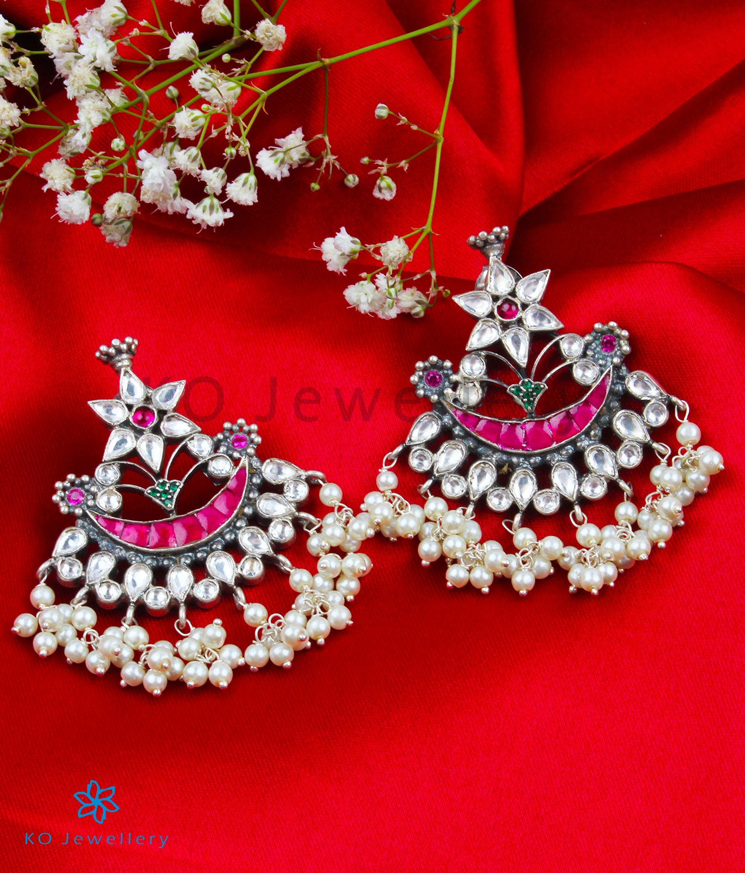 Chand balis, chaand bali earrings in silver and gold plated silver — KO ...